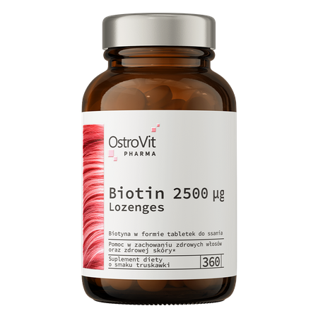 OstroVit Pharma Biotyna 2500 µg do ssania 360 tabletek